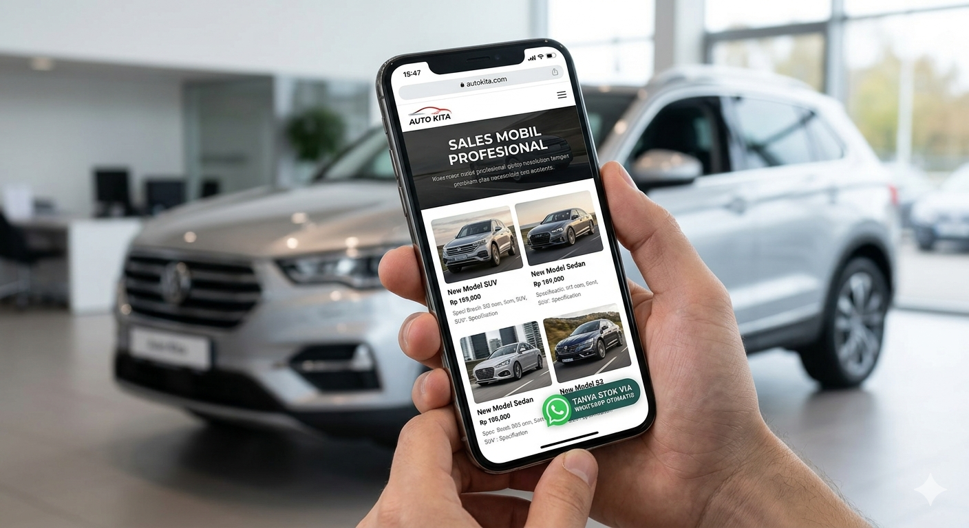 Jasa Pembuatan Website Sales Mobil Integrasi Whatsapp Otomatis